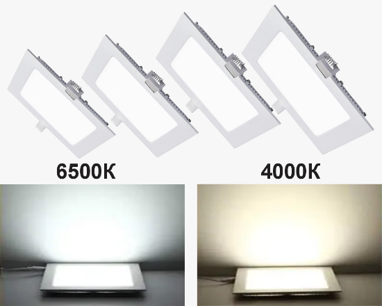 სურათი ოთკუთხედი ჩაღრმავებული პანელი 12w-6k