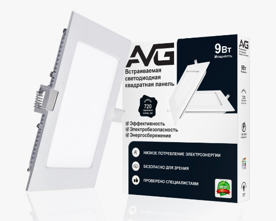 სურათი ოთკუთხედი ჩაღრმავებული პანელი 9w-6k