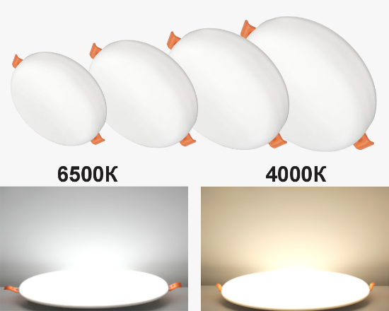 სურათი ჩარჩოს გარეშე მრგვალი პანელის სანათი 10W-6K