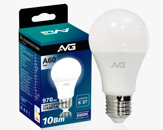 სურათი AVG ნათურა A60-10w-E27-6K