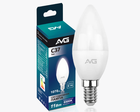 სურათი AVG ნათურა C37-11W-E14-6K