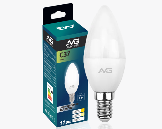 სურათი AVG ნათურა C37-11W-E14-3K