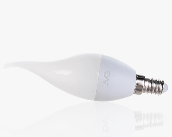 სურათი AVG ნათურა CA37-9W-E14-6K სანთლის ფორმა