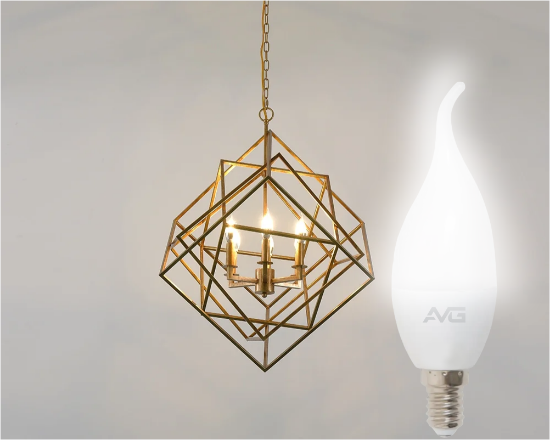 სურათი AVG ნათურა CA37-11W-E14-6K სანთლის ფორმა