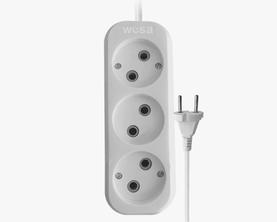 სურათი MGP-122 დამაგრძელებელი 2 მ კაბელით, 3 ბანდა, დამიწების გარეშე