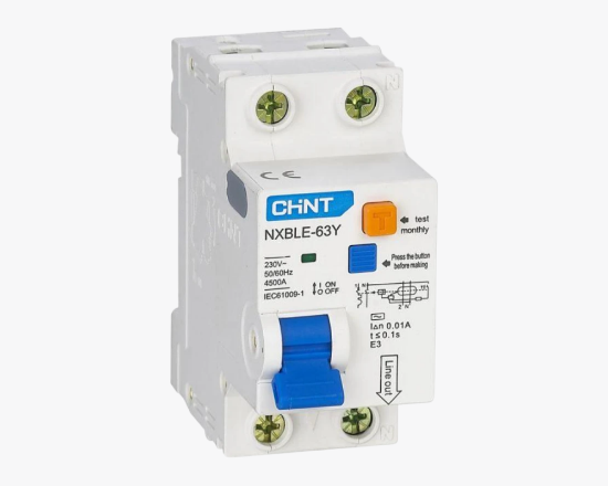 სურათი 105546 რედუქცია (RCBO) NXBLE-63Y 1P+N C40 0.03A 4.5kA