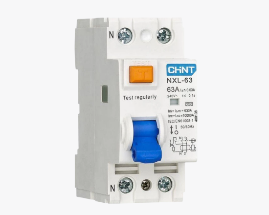 სურათი 280724 ნარჩენი დენის ამომრთველი (RCCB) NXL-63 2P 63A 30mA AC 6kA
