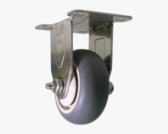 სურათი 93N-100R-RB 4' რეზინის ბორბალი სამრეწველო მყარი ბორბლით