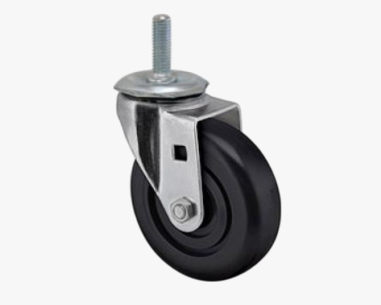 სურათი 93N-200S-RB 8 ინჩიანი რეზინის ბორბალი სამრეწველო მბრუნავი ბორბლით