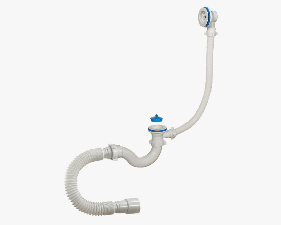 სურათი A-70089 Orio აბაზანის სიფონი 1 1/2"х40, «S» ტიპის მოქნილი მილით 40-40/50