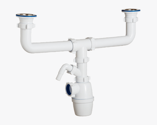 სურათი K-4059 Orio ორმაგი ბოთლის სიფონი, ერთდონიანი 1 1/2 х 40 ერთი გამოსასვლელით