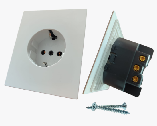 სურათი CC-PJ-08 2P socket with grounding white