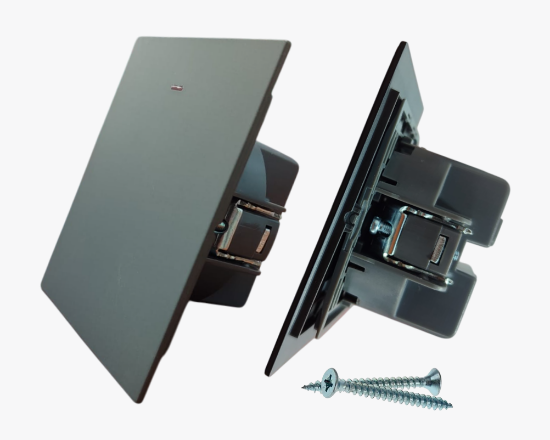 სურათი CC-PJ-03 1-gang switch grey with indicator