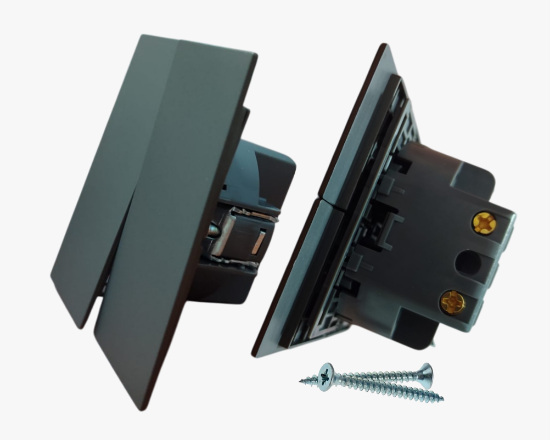 სურათი CC-PJ-02 2-gang switch grey