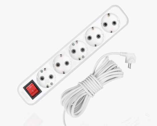 სურათი MGP-337 Extension socket with 7m wire 5-gang with grounding ON/OFF