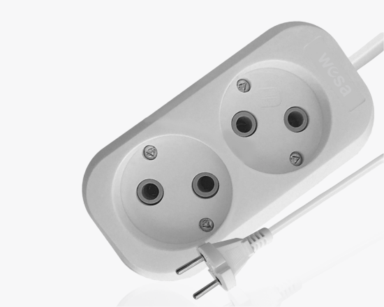 სურათი MGP-108 Extension socket with 10m wire, 2-gang without grounding