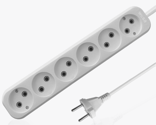 სურათი MGP-187 Extension socket with 7m wire 6-gang without grounding