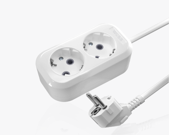 სურათი MGP-118 Extension socket with 10m wire 2-gang with grounding