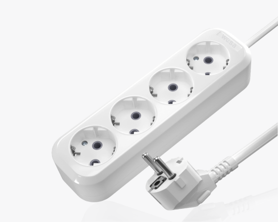 სურათი MGP-158 Extension socket with 10m wire 4-gang with grounding