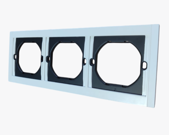 სურათი CL-49 3-gang frame white